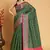 Weaving Jacquard Meenakari Green Patola Silk Ethnic Festive Saree