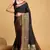 Black Double Zari Woven Ethnic Soft Silk Blend Saree For Party Looks