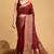 Maroon Double Zari Woven Ethnic Soft Silk Blend Saree For Party Looks