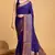 Royal Blue Double Zari Woven Ethnic Soft Silk Blend Saree For Party Looks