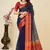 Ethnic Blue Traditional Kota Doriya c Festive Wear Saree