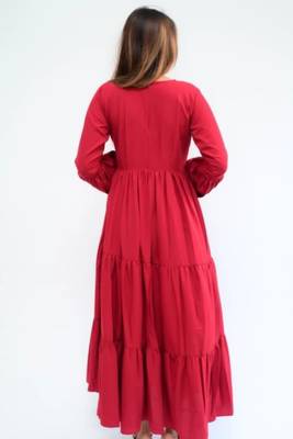 Maroon colour classy silk long kurti for smart festive looks 2