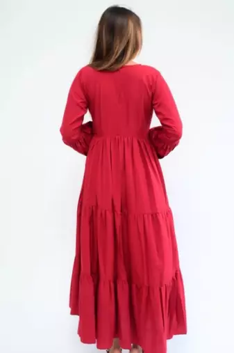 Maroon colour classy silk long kurti for smart festive looks