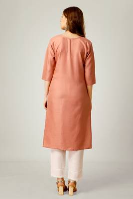 Gajri colour ethnic sober embroiderd festive wear kurti with bottom 2
