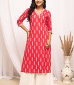 Pink colour beautiful girlish style partywear ethnic kurti