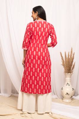 Pink colour beautiful girlish style partywear ethnic kurti 2