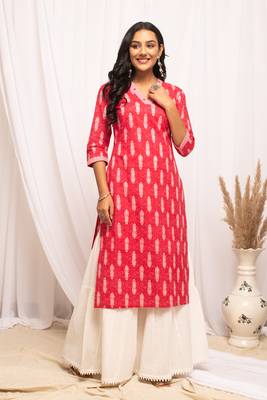 Pink colour beautiful girlish style partywear ethnic kurti 4