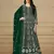 Green colour heavy zari embroidery work anarkali suit for wedding season