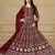 Maroon colour heavy zari embroidery work anarkali suit for wedding season