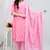 Beautiful pink colour traditional printed and embroidered ethnic suit