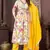 Cream colour trendy partywear rayon fabric ethnic girlish dress