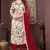 Girlish off white with maroon colour trendy partywear dress for festive looks