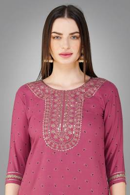 Festive wear wine colour readymade girlish cotton slub salwar kameez 3