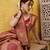 Silk Land Peach Digital Print Tusser Soft Silk Blend Saree With Unstitched Blouse Piece