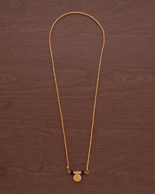 Golden mangalsutra LONG with Laxmi coin vati one gram gold 2