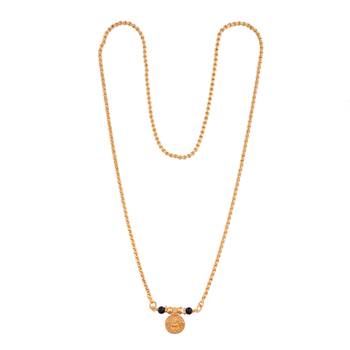 Golden mangalsutra LONG with Laxmi coin vati one gram gold 3