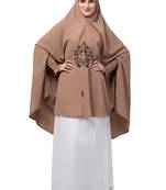 janab e aala embroidered jilbab khimar – beige