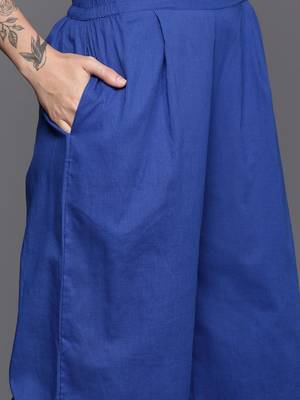 Ahalyaa regular pure cotton kurta with palazzos & dupatta 3