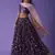 ravishing purple sequins georgette lehenga set choli with dupatta