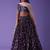 Ravishing Purple Sequins Georgette Reception Wear Lehenga Choli