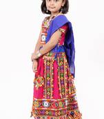 Banjara India Kutchi Emboidered Girls Chaniya Choli with Dupatta (CC-PTW) - Pink