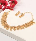 American Diamond Gold Plated Brass Necklace Set