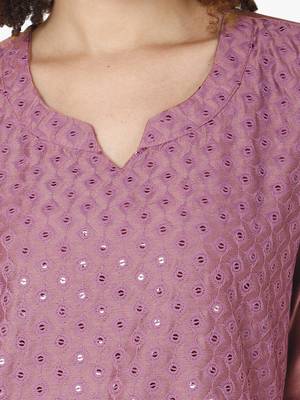 Pink Silk kurti 3