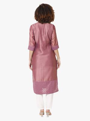 Pink Silk kurti 4
