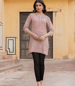  pink ethnic motifs cotton top