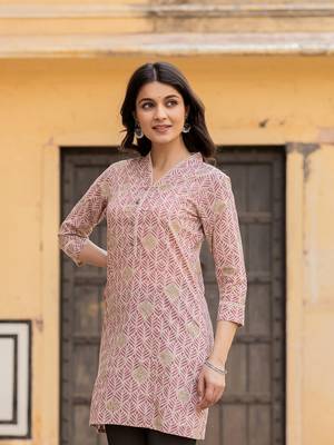  pink ethnic motifs cotton top 2