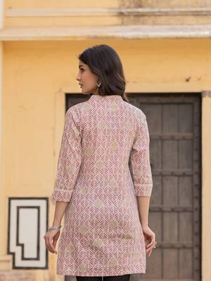  pink ethnic motifs cotton top 3