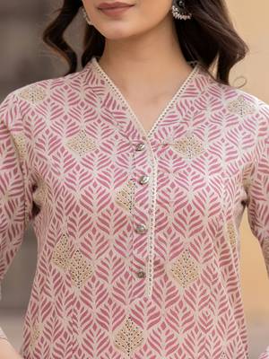  pink ethnic motifs cotton top 4