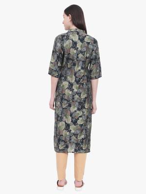 Black printed kurti 3