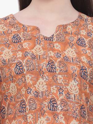 Mustard Printed Kurti 2