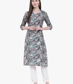 Grey Printed Kurti