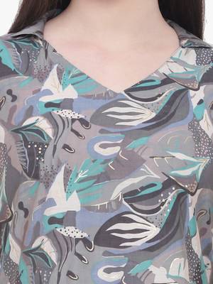 Grey Printed Kurti 2
