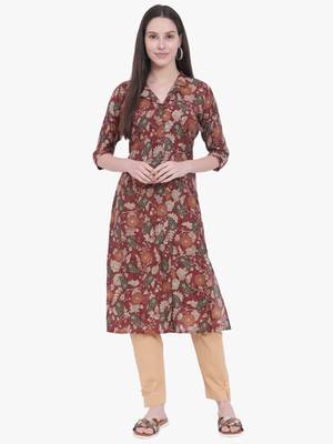 Maroon Printed kurti 1