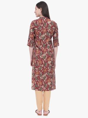Maroon Printed kurti 3