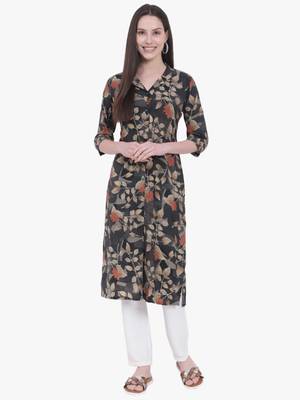 Black printed Kurti 1