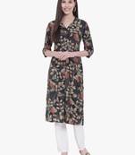 Black printed Kurti