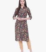 Viscose printed Navy Blue kurti