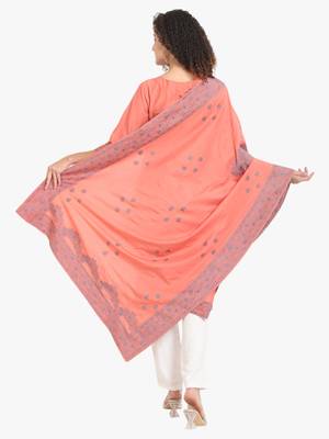 Peach Cotton kurti with Dupatta 2