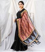 Black cotton silk kurta set