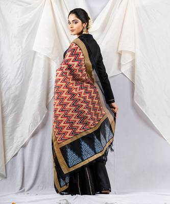 Black cotton silk kurta set 5
