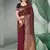 Maroon Faux Banarasi Self Katan Silk Zari Woven Saree