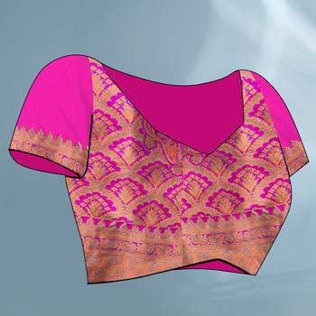 Green With Pink Polka Paithani Silk Contrast Zari Woven Saree With Unstitched Blouse 2