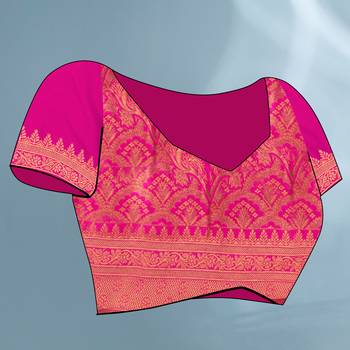 Rama polka paithani silk contrast zari woven saree with unstitched blouse 5