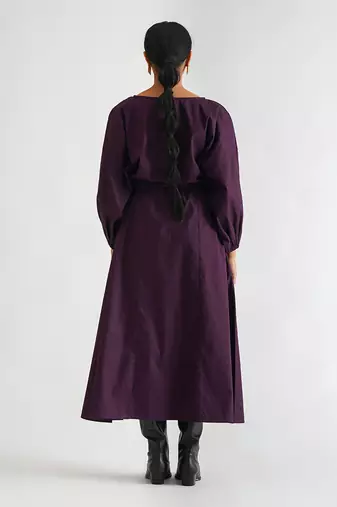 Purple cotton poplin dress