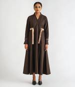 Brown cotton twill dress