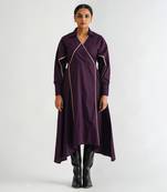 Puple cotton poplin dress